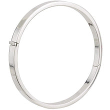Load image into Gallery viewer, Silver hinged round bangle - Callibeau Jewellery
