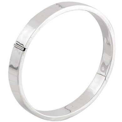 Silver hinged round bangle - Callibeau Jewellery