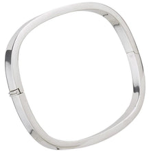 Load image into Gallery viewer, Silver hinged square bangle - Callibeau Jewellery
