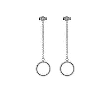 Load image into Gallery viewer, Silver, Heritage Collection, trace circle earrings - Callibeau Jewellery
