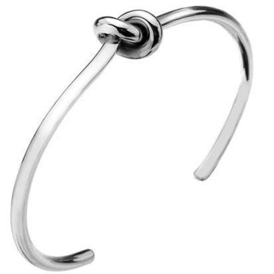 Silver knot torque bangle - Callibeau Jewellery