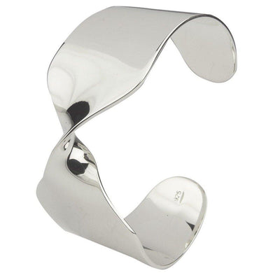 Silver torque bangle with a twist - 41.8g - Callibeau Jewellery