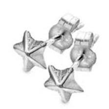 Silver small pointy star stud earrings - Callibeau Jewellery