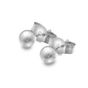 Silver 4mm bead stud earrings - Callibeau Jewellery
