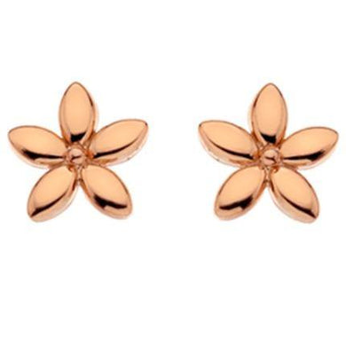 9ct rose gold flower stud earrings - Callibeau Jewellery