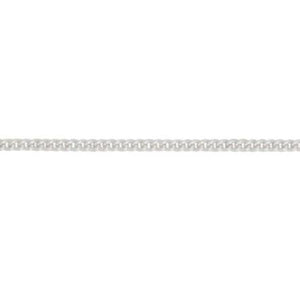 Silver, filed curb chain, 18"/45cm, gauge 1.37mm, 2.36g - Callibeau Jewellery