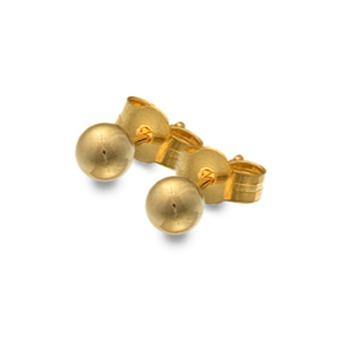 9ct yellow gold, 4mm bead stud earrings - Callibeau Jewellery