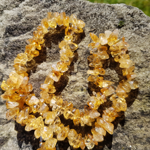 LIMITED EDITION: Citrine chip necklace, 18"/45cm - Callibeau Jewellery