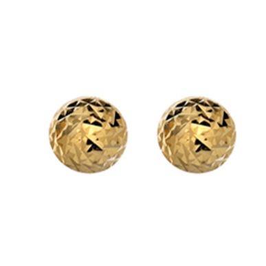9ct yellow gold diamond cut stud earrings - Callibeau Jewellery