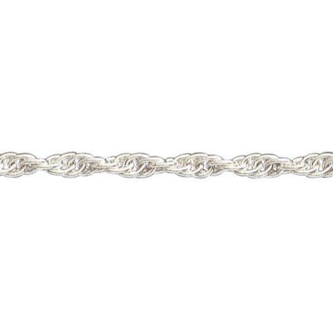 Silver, Prince of Wales rope chain, 18