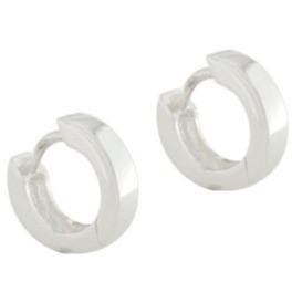 Silver designer small hoop earrings - Callibeau Jewellery
