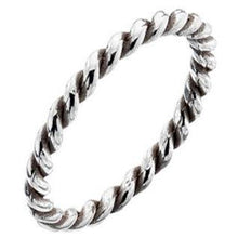 Load image into Gallery viewer, Silver, twisted ring in various sizes - Callibeau Jewellery
