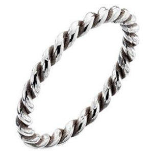 Silver, twisted ring in various sizes - Callibeau Jewellery