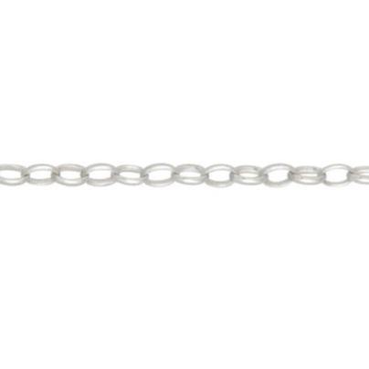 Silver, half oval belcher chain, light, 18